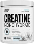 Nutrex Research Essentials Creatine Monohydrate Powder, 5g Micronized Creatine per Scoop, Unflavored, 60 Servings, Gluten Free, Supports Strength, Recovery, and Cognitive Function