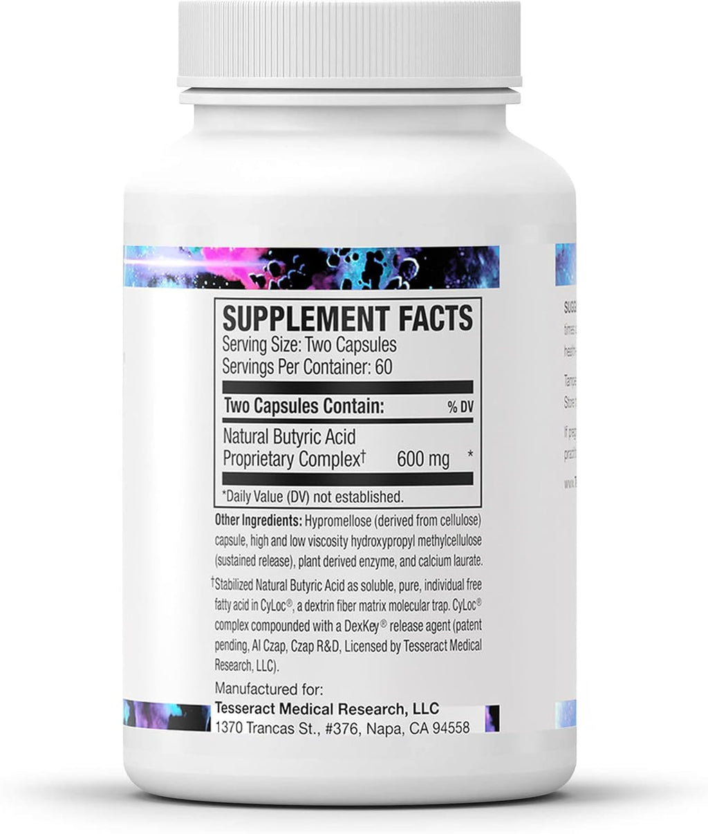 Tesseract Medical Research Ultra Gut and Immune Health Combo, Butyric Acid Complex Gut Health Supplement (120 Capsules) and Quercetin, Immune Support Supplement (120 Capsules)