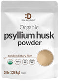 DEAL SUPPLEMENT Organic Psyllium Husk Powder, 3lbs (48oz) – Unflavored Plant Based Soluble Dietary Fiber – Gut & Digestion Health – Great for Baking & Cooking – Keto Friendly, Gluten Free, Non-GMO