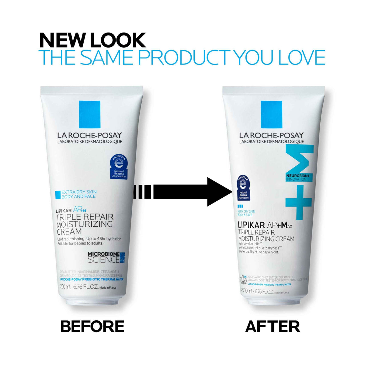 La Roche-Posay Lipikar AP+MAX Triple Repair Moisturizing Body Cream | Face & Body Lotion for Dry Skin with Shea Butter & Niacinamide | Gentle Moisturizer for Very Dry, Rough & Sensitive Skin, 200ml