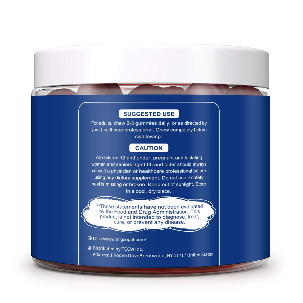 Migcopat 10G Fiber Gummies with Biotin, Collagen Peptides, Keratin, Vitamin C, E - Fiber Supplements with 30 Billion CFU Probiotics, Inulin, ACV for Digestive Health & Skin, Hair & Nails, 60 Cts
