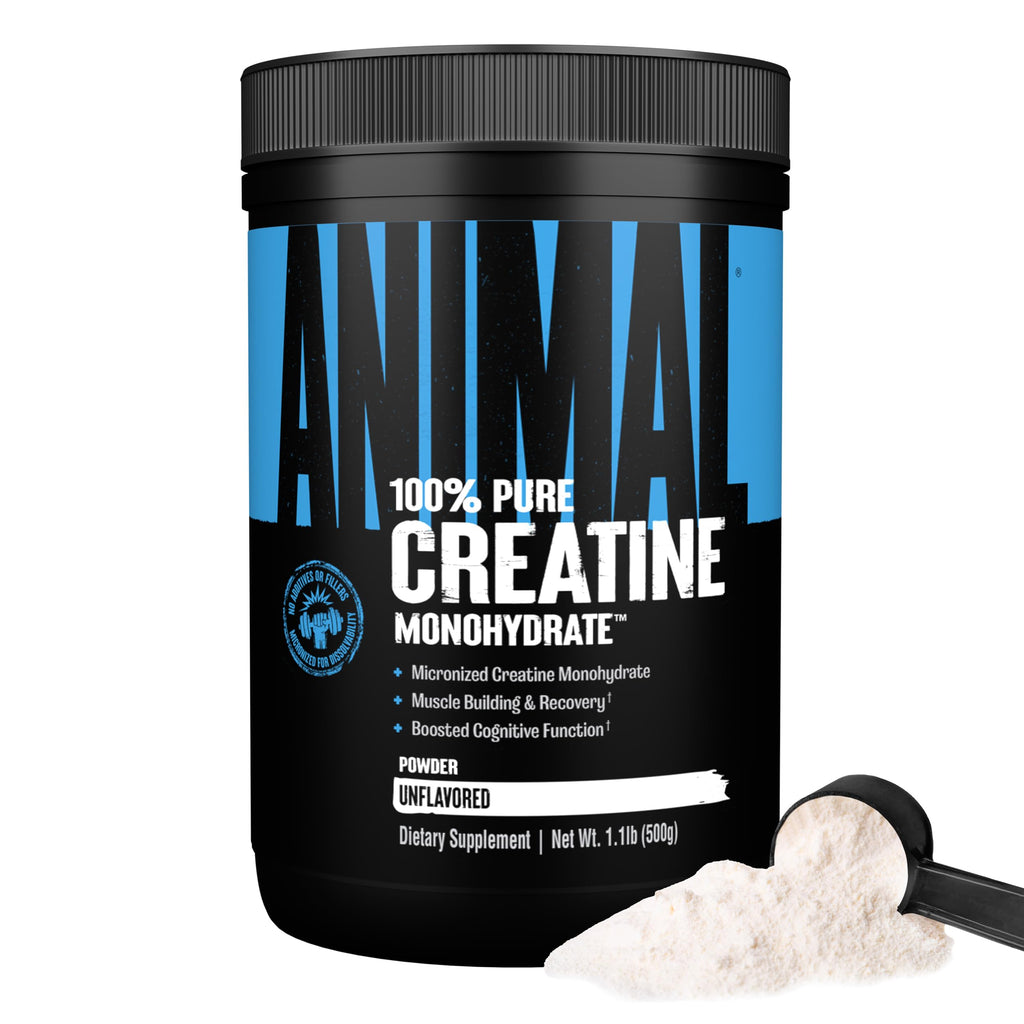 Animal Creatine Monohydrate Powder - Micronized Creatine for Women and Men, Supports Muscle Growth, Strength, Endurance, Recovery and ATP Production,