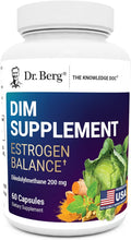 Dr. Berg DIM Supplement Estrogen Balance - Original Estrogen Supplement for Women with Diindolylmethane & Black Pepper for Enhanced Absorption & Menopause Support* - 60 Capsules