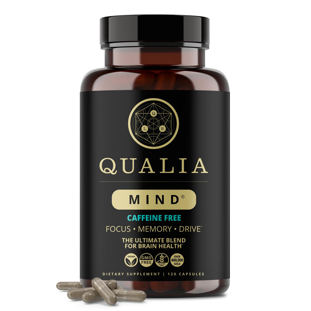Qualia Mind (Caffeine Free) | The Ultimate Blend for Brain Health* | Doctor-Formulated Nootropic to Fuel Focus & Concentration* | Supports Long Term Brain Health| Maintain Drive & Productivity