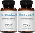 Lithium Orotate - 5mg of Elemental Lithium, 60 Vegetarian Capsules (Pack of 2)