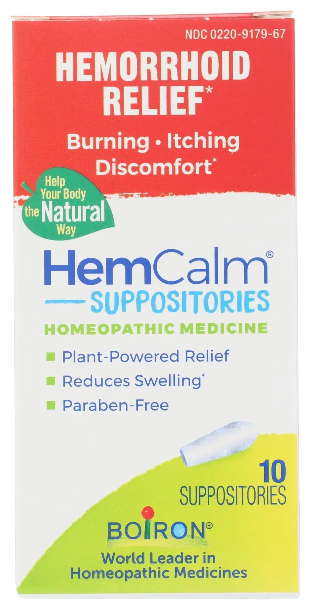 Boiron HemCalm Suppositories for Hemorrhoid Relief of Pain, Itching, Swelling or Discomfort - 10 Count BoironBuy Supplements Australia