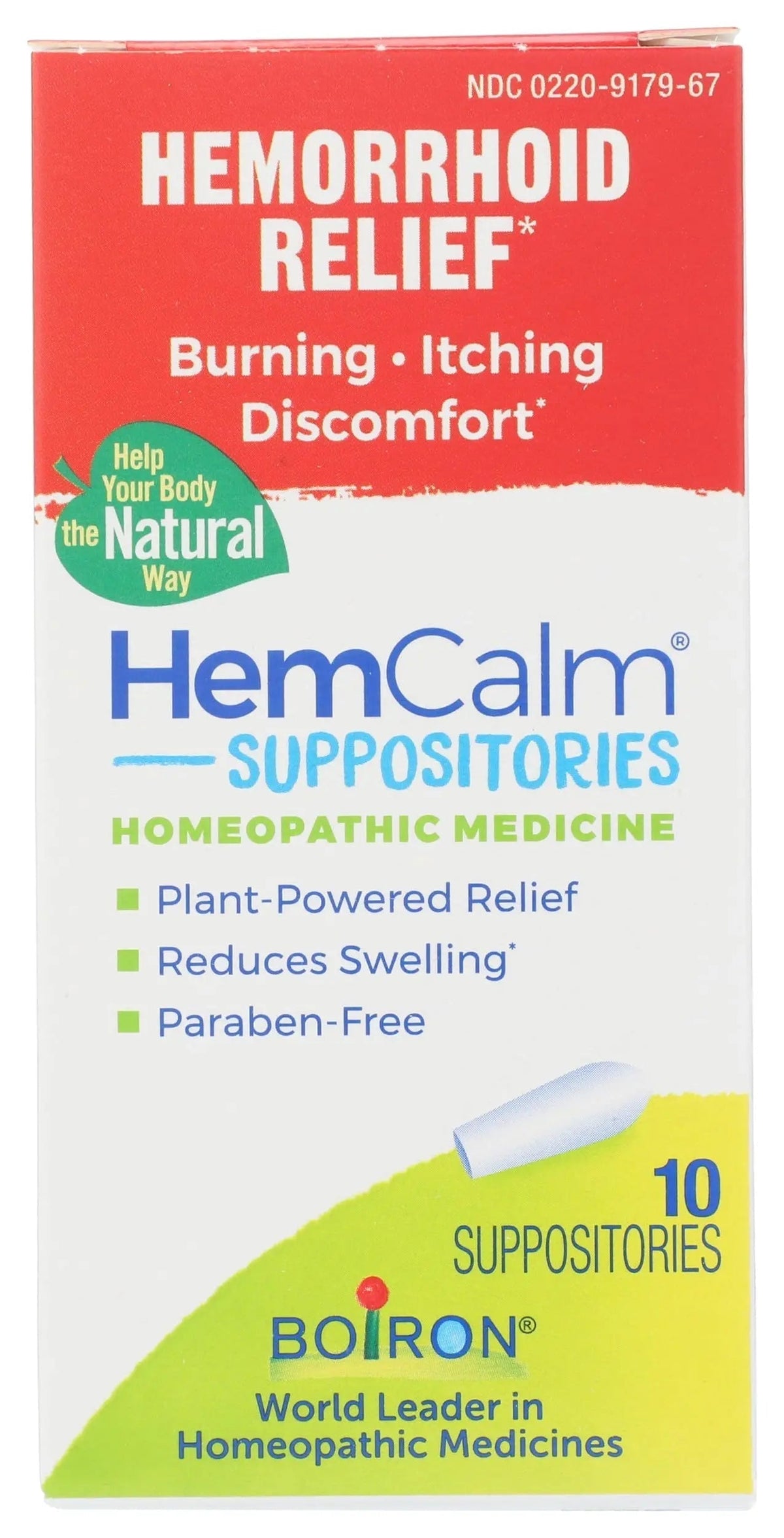 Boiron HemCalm Suppositories for Hemorrhoid Relief of Pain, Itching, Swelling or Discomfort - 10 Count BoironBuy Supplements Australia