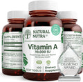 Natural Nutra Vitamin A 10000 IU Softgels, Vitamin A 100 Count | 10000 IU Per Softgel,Supports Eye Health,Supports Skin Health,Gluten Free