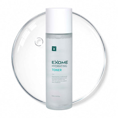 Exome Hydrating Toner, Greenery Aqua Base Starter for Glow Skin, Resveratrol Protective Barrier & 9-Peptide Complex for Elasticity & Wrinkle Care