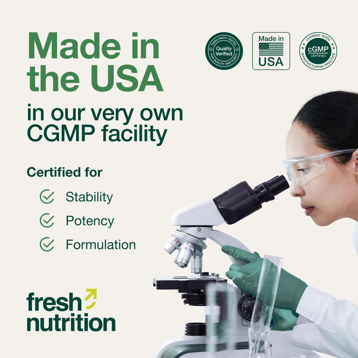 Fresh Nutrition Organic Chaga Mushrooms – Strongest DNA Verified 1500mg Per Serving – High in Fiber – Non GMO, Gluten & Soy Free, Vegan Friendly