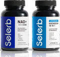 Selerb NAD+ Supplements for Men & 18 in 1 Magnesium Complex – Cellular Energy, Muscle, Sleep & Bone Support with Nitric Oxide, Resveratrol, CoQ10, Liposomal Magnesium, D3 & K2