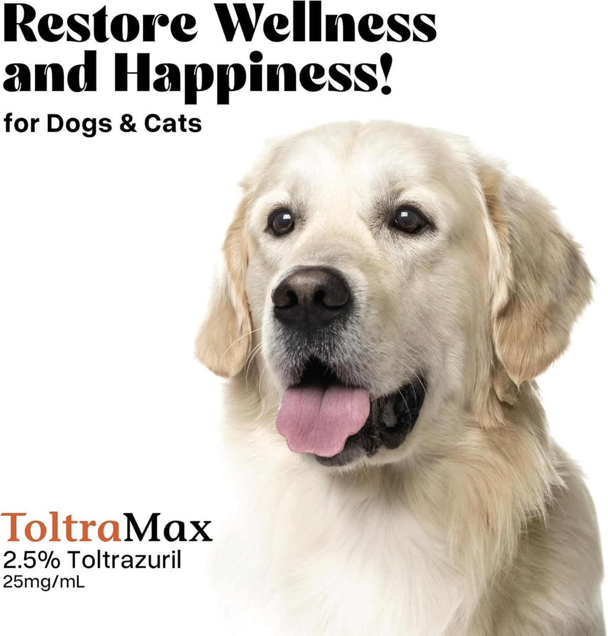 Toltrazuril 2.5% for Horses, Dogs, Cats, 1/2 Gallon, For Non-food chain animals, Peanut Butter