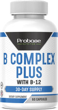 Probase Nutrition B Complex Plus with B-12 60 Capsules 30-Day Supply