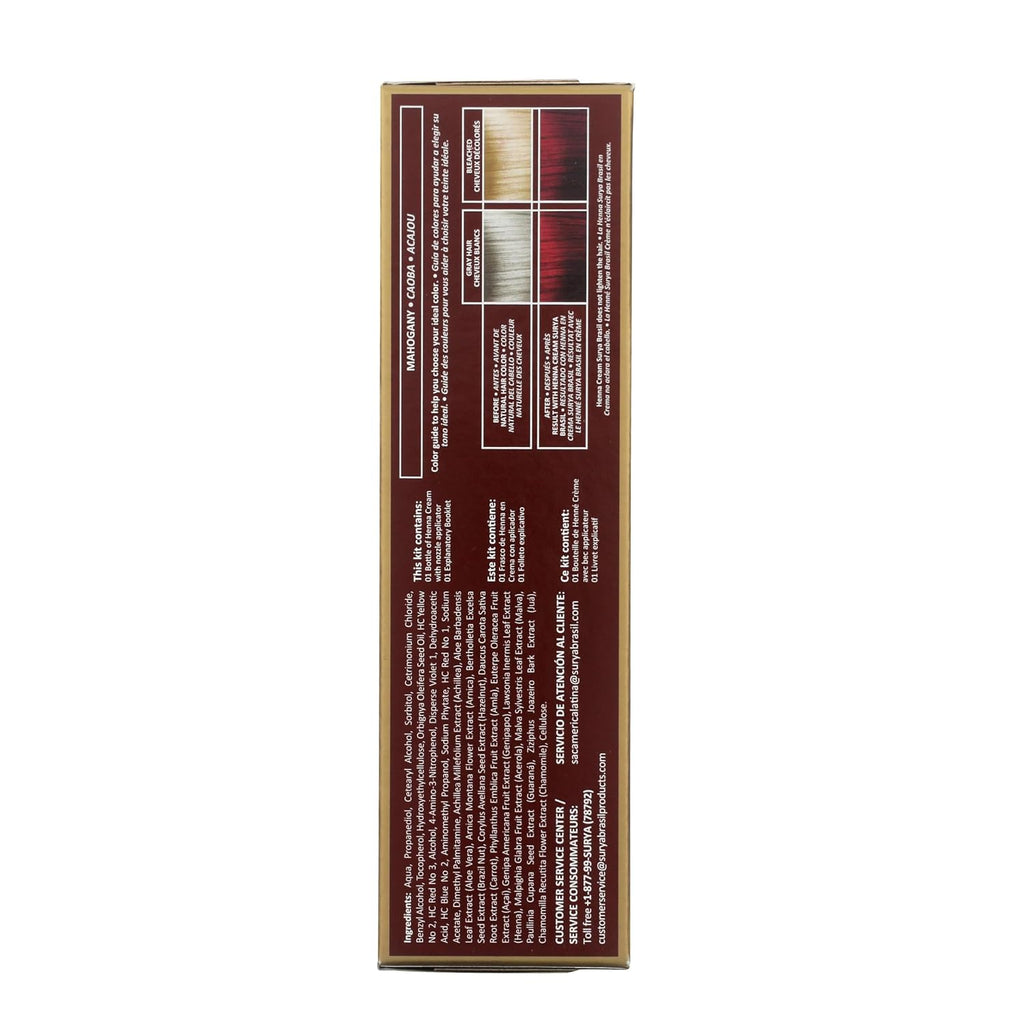 Surya Brasil Products Henna Cream, Mahogany, 2.37 Fluid Ounce