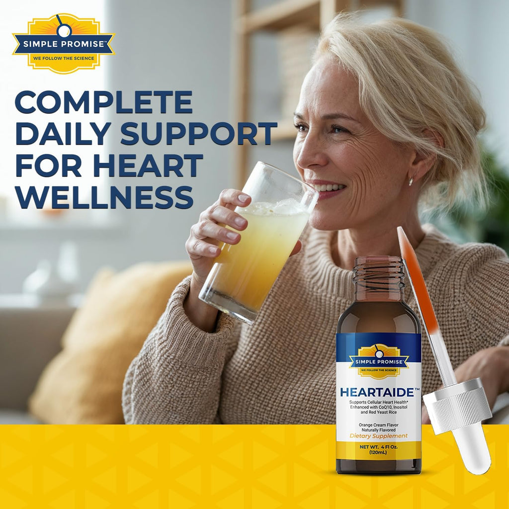 CardioClear7 and HeartAide Bundle - Heart Health - CoQ10 and Red Yeast Rice | Heart Drops-Capsule Pair, For Steady Cardiovascular Wellness, With Shilajit and Inositol, Drops Plus Capsules Daily