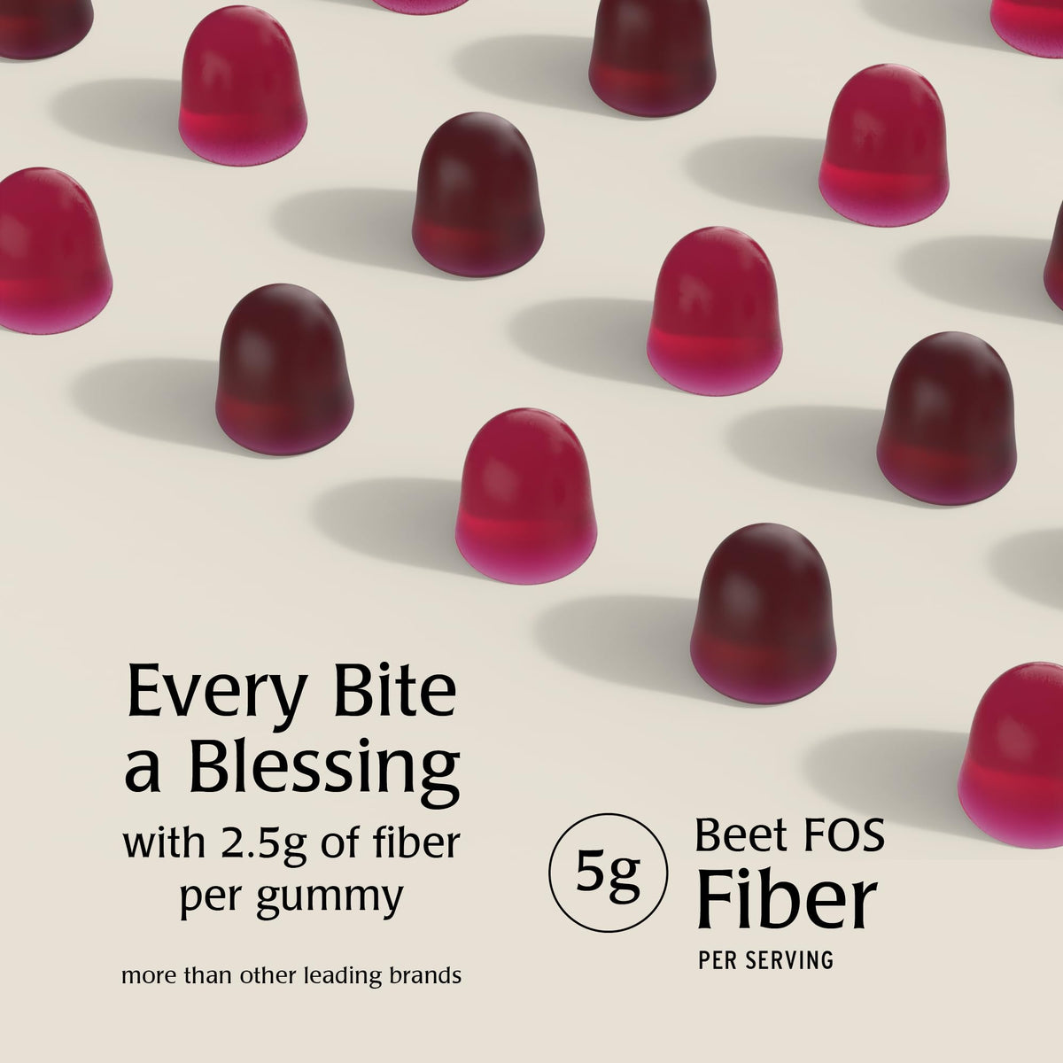 Blessments - Prebiotic Fiber Gummies for Adults & Kids with No Added Sugar- 5g (60 Count) High Fiber Supplement Gummies - Vegan - Keto Friendly - Digestive Health Supplements