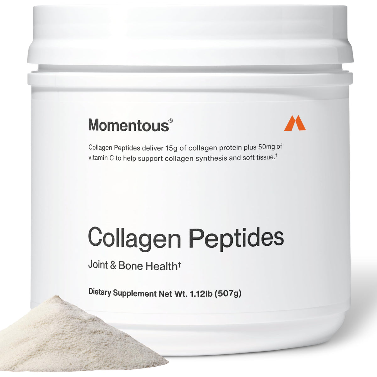 Momentous Grass-Fed Collagen Peptides Powder - Collagen Protein Powder with Fortigel & Vitamin C for Hair, Skin, Nails, & Joint Health Support - NSF Certified for Sport - Packaging May Vary