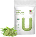 UNLEASH'D ORGANIC Organic Wheatgrass Juice Powder 16oz – 100% Pure Superfood, Immune & Energy Boost, Detox Support