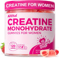 AiVital™ Creatine Gummies for Women, 5g Creatine Monohydrate Gummies +2g Collagen +1g BCAA, Women-Specific Formula, Sugar Free, 30 Servings, 120 Counts (Berry)