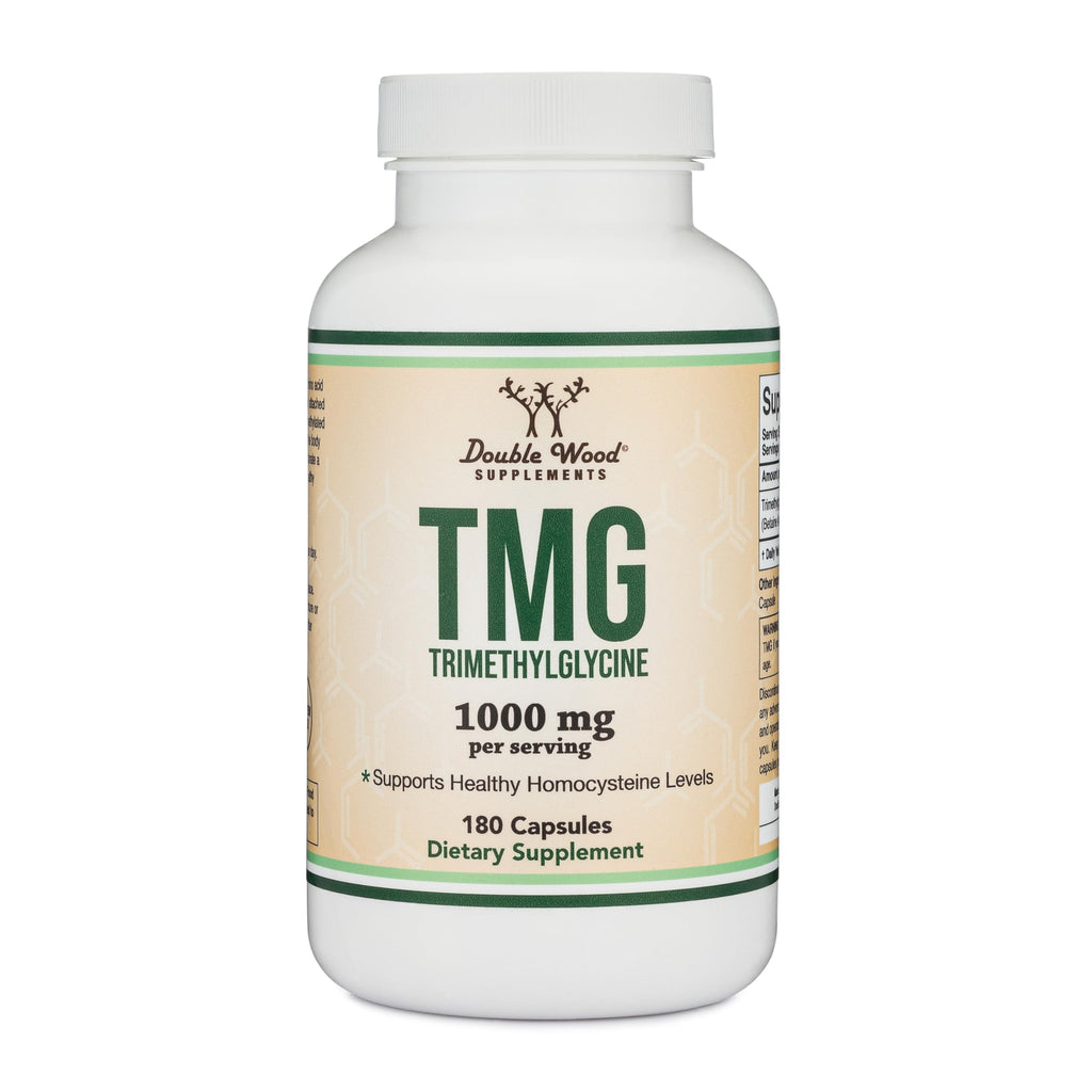 TMG Trimethylglycine Supplement - 99%+ Tested Purity - 1,000mg Per Serving, 180 Capsules (TMG Supplements for Homocysteine Control) Genuine TMG with Fishy Smell, Gluten Free, Non-GMO