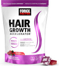 Force Factor Hair Growth Accelerator Soft Chews with Lustriva | Hair Growth Vitamins for Women & Men with Clinically Studied Lustriva & Biotin for Thicker, Fuller Hair, 60 Soft Chews