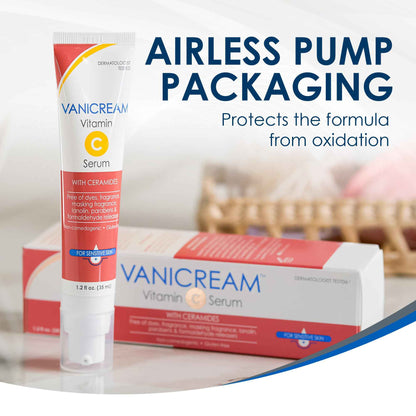Vanicream Vitamin C Serum, 1.2 Fl Oz, Formulated without Common Irritants for Sensitive Skin, Milky and Lightweight Brightening Serum, Hydrates & Boosts Glow,
