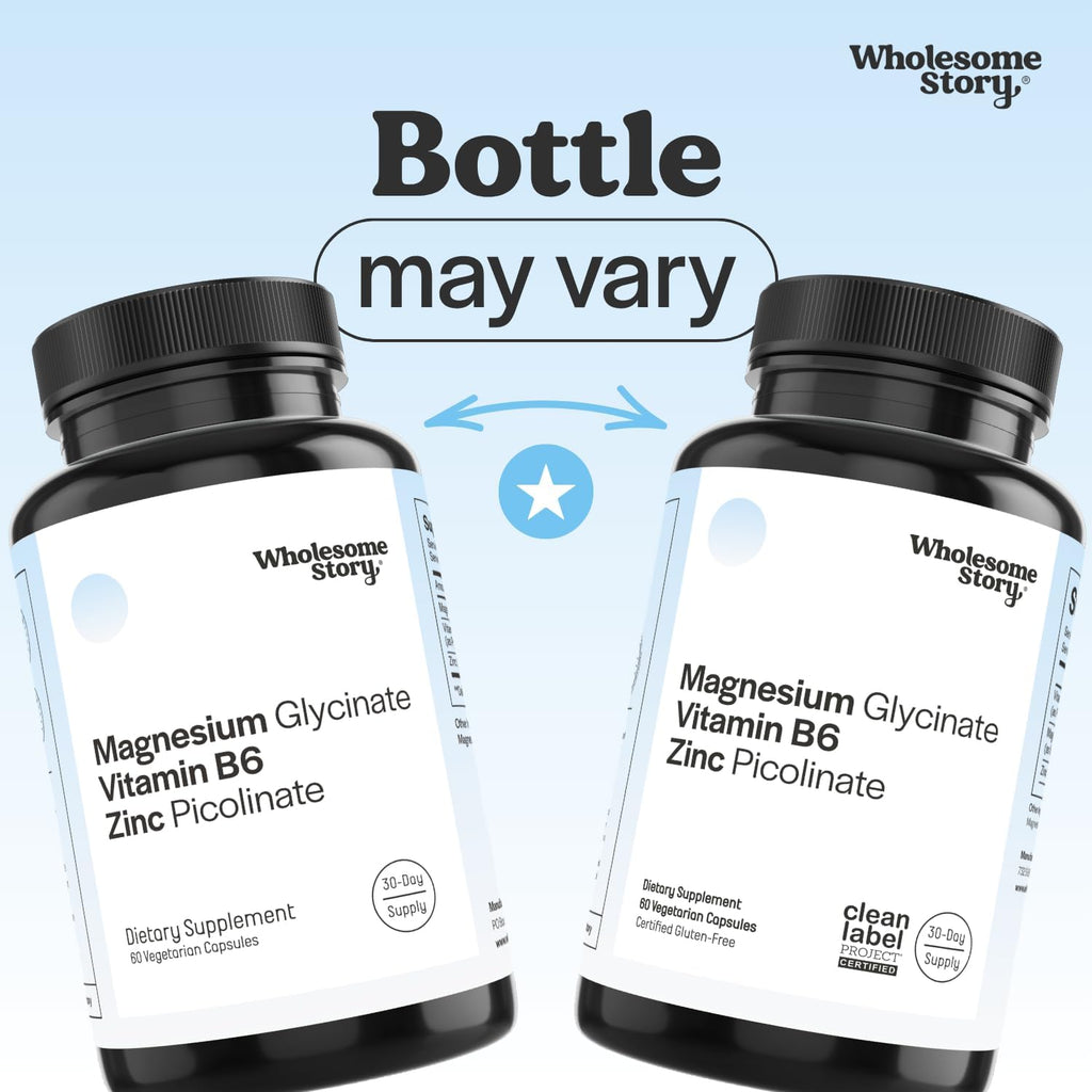 Zinc Picolinate, Magnesium Glycinate Supplements with P5P Vitamin B6 | Magnesium and Zinc Vitamin | Reproductive & Fertility Health, Hormone Balance, Immune System Support | 30 Day Supply