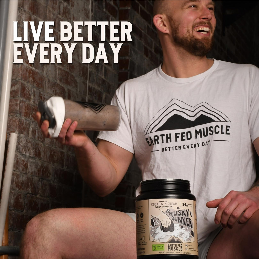 Earth Fed Muscle Whey Back Vanilla Irish Grass Fed Whey Protein Isolate | 25g protein per scoop, Third-Party Certified. Smooth vanilla, zero artificial sweeteners. Cold-processed in Ireland.