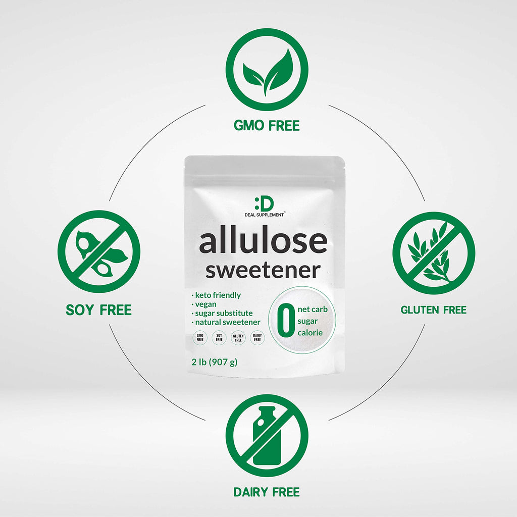 Allulose Sweetener 6 Pounds – Natural Sugar Substitutes, No Aftertaste – Keto Friendly, Vegan, Zero Net Carb, Zero Calorie – Great for Cooking & Baking
