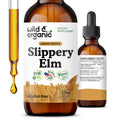 Wild & Organic Slippery Elm Liquid Drops - Lung, Digestive & Women's Support - Slippery Elm Bark Supplement - Add to Tea Tincture - Ulmus Rubra Herb - Vegan, Sugar & Alcohol-Free - 4 fl oz