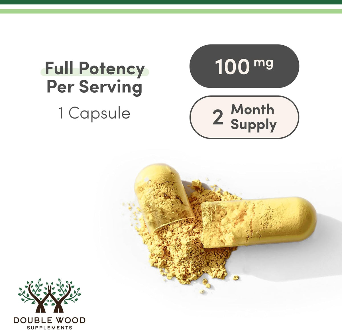 Dihydroberberine Supplement 100mg, 60 Capsules (Patented GlucoVantage Super Berberine, May be 5X More Effective Than Berberine with Less Side Effects) Third Party Tested, Vegan Safe by Double Wood