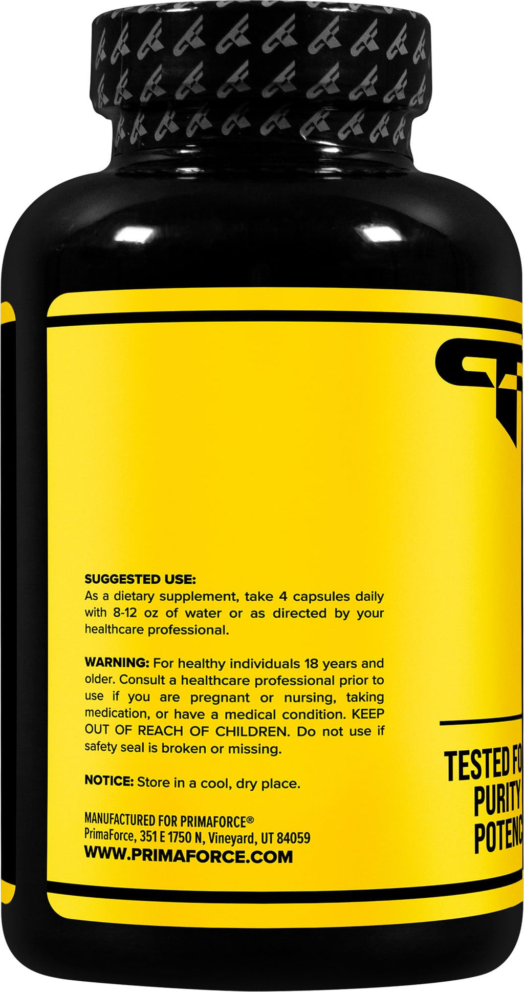 Primaforce Creatine Monohydrate Capsules - 240 Capsules, 3,000mg per Serving, Gluten Free and Non-GMO