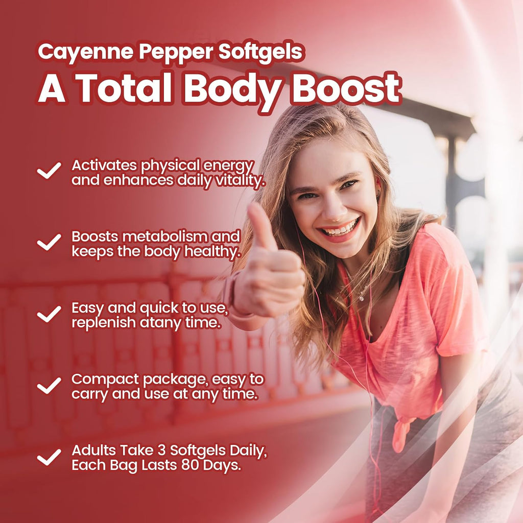 VivoNu Cayenne Pepper Softgels Supplement with Vitamin E D3+K2 and Extracts of Grape Seed, Hawthorn, Beetroot, Berberine and Others, Supports Leg Vein, Heart and Blood Vessel Health