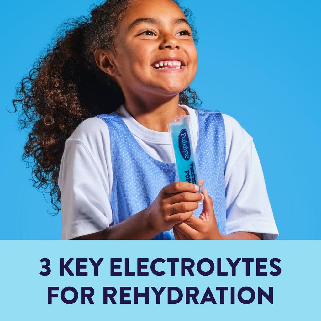 Pedialyte Electrolyte Solution Freezer Pops, Hydration Variety Pack— Grape, Blue Raspberry, Cherry, Orange, Pack of 64