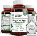 Natural Nutra Regener Age Complete Supplement for Skin Health, 90 Capsules | Protein Peptides, Reduce Stretch Marks, Contributes to Overall Health, Vitamin C, Grape Seed Red Wine Extract, Gluten-Free