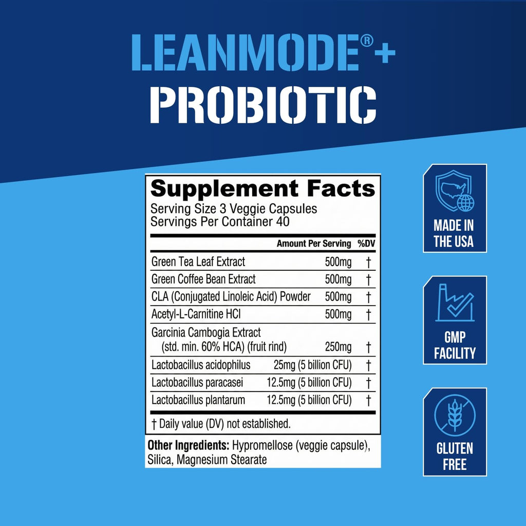 EVL Weight Loss Support Pills - Premium Multipurpose Appetite Metabolism and Fat Loss Support for Men and Women - LeanMode with Green Coffee Bean Extract CLA and Garcinia Cambogia - 50 Servings