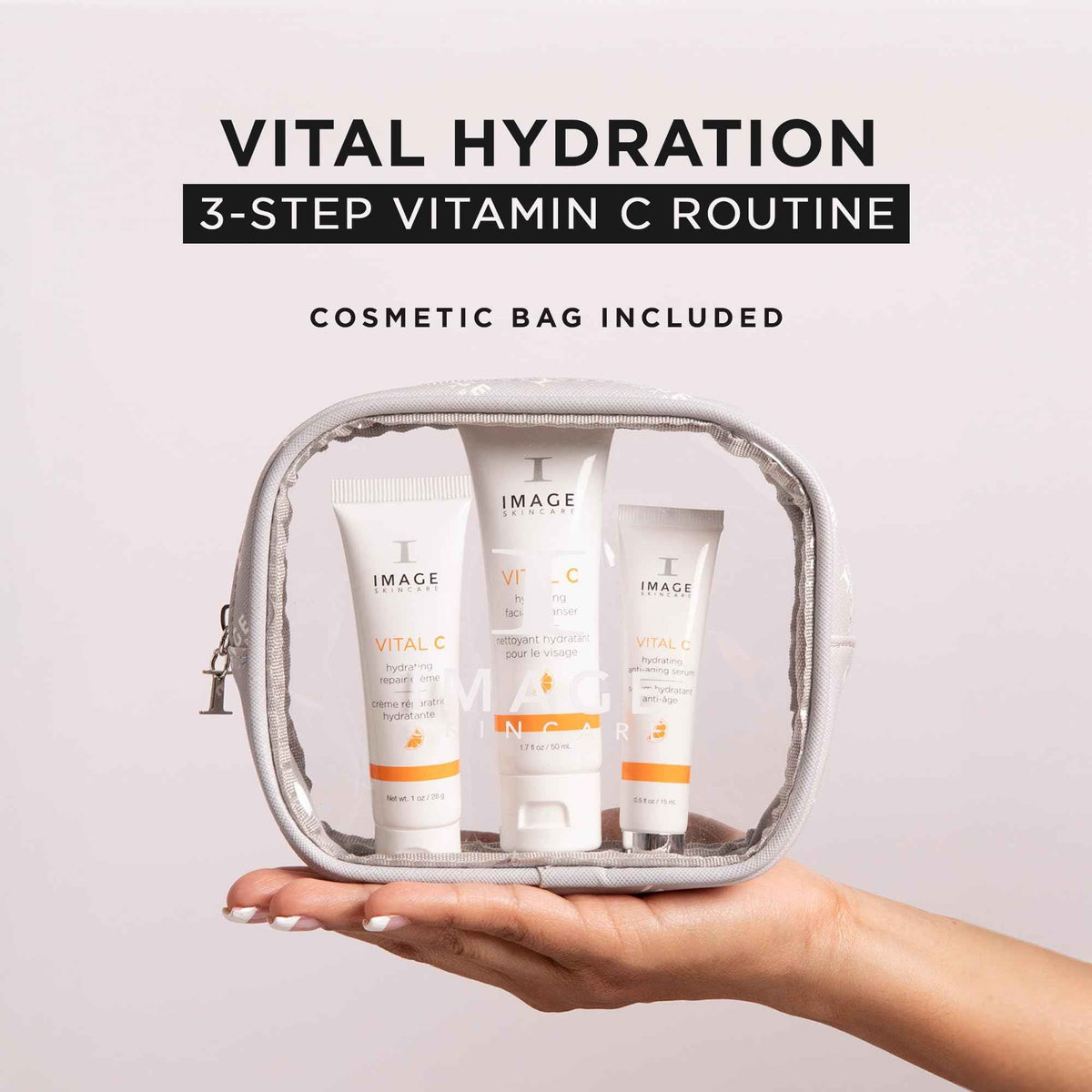 IMAGE Skincare, VITAL HYDRATION 3-Step Vitamin C Routine, Made with Hyaluronic Acid for Anti-Aging, Dry, Dull Skin, 3 Piece Skin Care Set