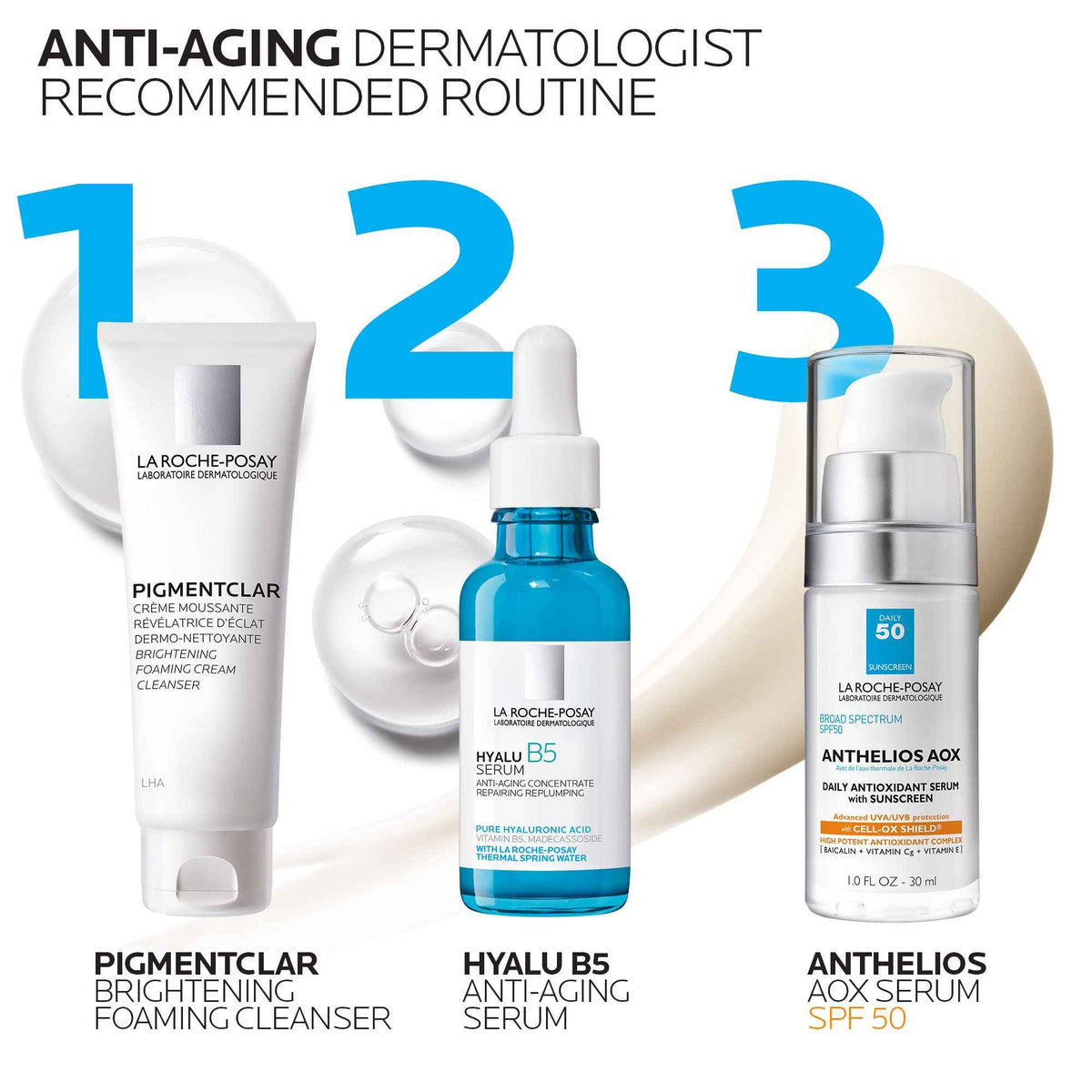 La Roche-Posay Anthelios AOX Daily Antioxidant Serum with SPF, Face Moisturizer with Sunscreen and Vitamin C & E, Oil Free Face Sunscreen for Sensitive Skin