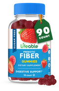 Lifeable Sugar Free Fiber Gummies for Adults | 4g | Great Tasting Fiber Supplement Gummies | Keto Friendly, Gluten Free, Vegan, Non GMO Prebiotic Fiber | for Digestive Health | 90 Gummies