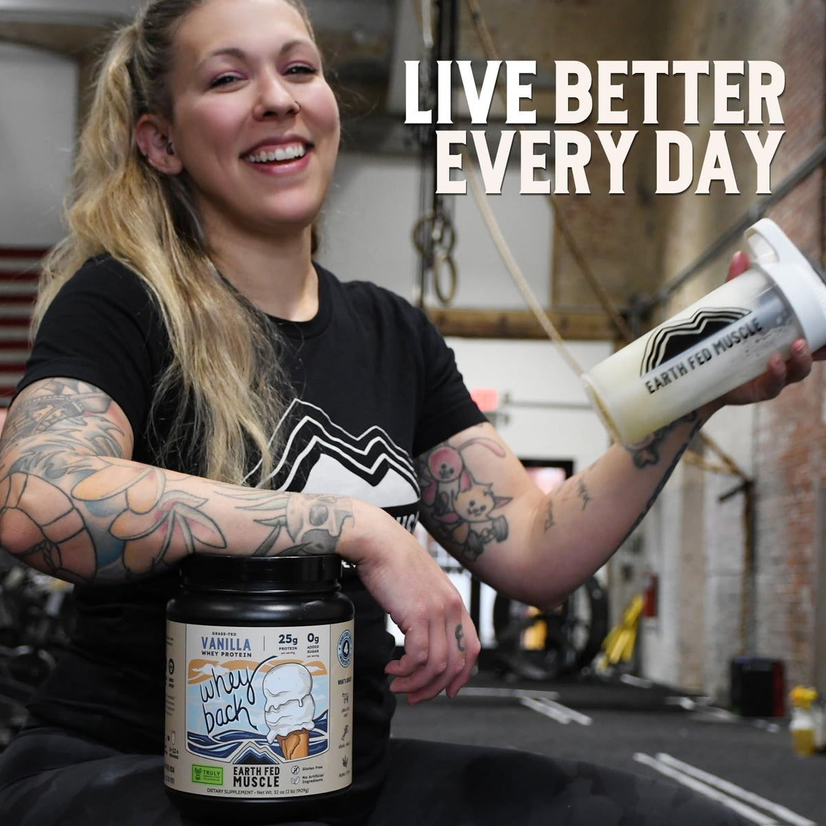 Earth Fed Muscle Whey Back Vanilla Irish Grass Fed Whey Protein Isolate | 25g protein per scoop, Third-Party Certified. Smooth vanilla, zero artificial sweeteners. Cold-processed in Ireland.