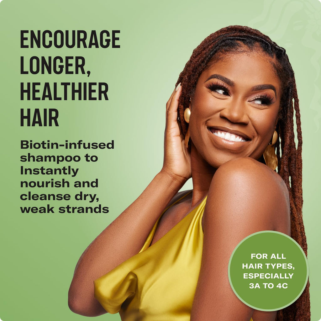 Mielle Organics Rosemary Mint Hair Strengthening Biotin Shampoo - Moisturizing Hair Shampoo for Women and Men to Gently Cleanse, Repair & Protect Strands (12 oz)