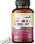 Futurebiotics Women's Probiotic 50 Billion CFU + Prebiotic with Cranberry & D-Mannose – Digestion Immune and Urinary Tract Support, Non-GMO, 60 Vegetarian Capsules