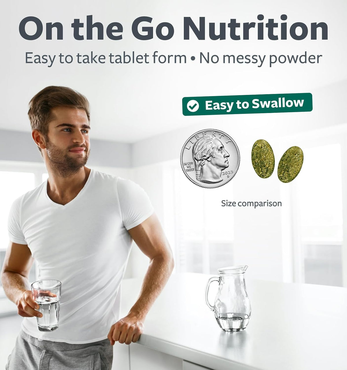 USDA Organic Super Greens Supplement - Organic Greens Fruits and Vegetable Supplement for Adults with 28 Superfood Complex with Superfruits Roots Herbs & More - Vegan & Non-GMO (Up to 3 Month Supply)