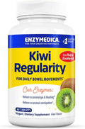 Enzymedica Kiwi Regularity - Bowel Movement Supplement for Women & Men, Occasional Constipation Support, Reduces Gas & Bloating, Daily Digestion & Gut Health Support for Adults - 30 Chewable Tablets