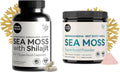 Atlantic Naturals Sea Moss Superfood Bundle - Sea Moss with Shilajit 5-in-1 Capsules & Sea Moss Powder with Ashwagandha, Beet Root & Maca Root - Enhanced Vitality, Skin & Athletic Support 60 ct & 150g