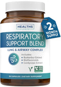 Respiratory Lung Health Supplement - Invigorating Lung Support Supplement Helps Support Clear Airways Mucus Removal and Seasonal or Year Round Detox - Vegan Herbal Non-GMO Formula (2 Months Supply)