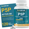 P5P 25mg - Active Vitamin B6, High Potency Pyridoxal-5-Phosphate Coenzyme Supplement, Supports Nervous System, Neurotransmitter Balance & Cellular Energy, 120 Veggie Capsules