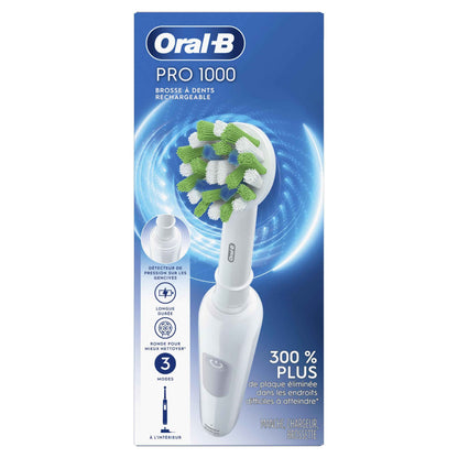 Oral-B Pro 1000 Rechargeable Electric Toothbrush, White