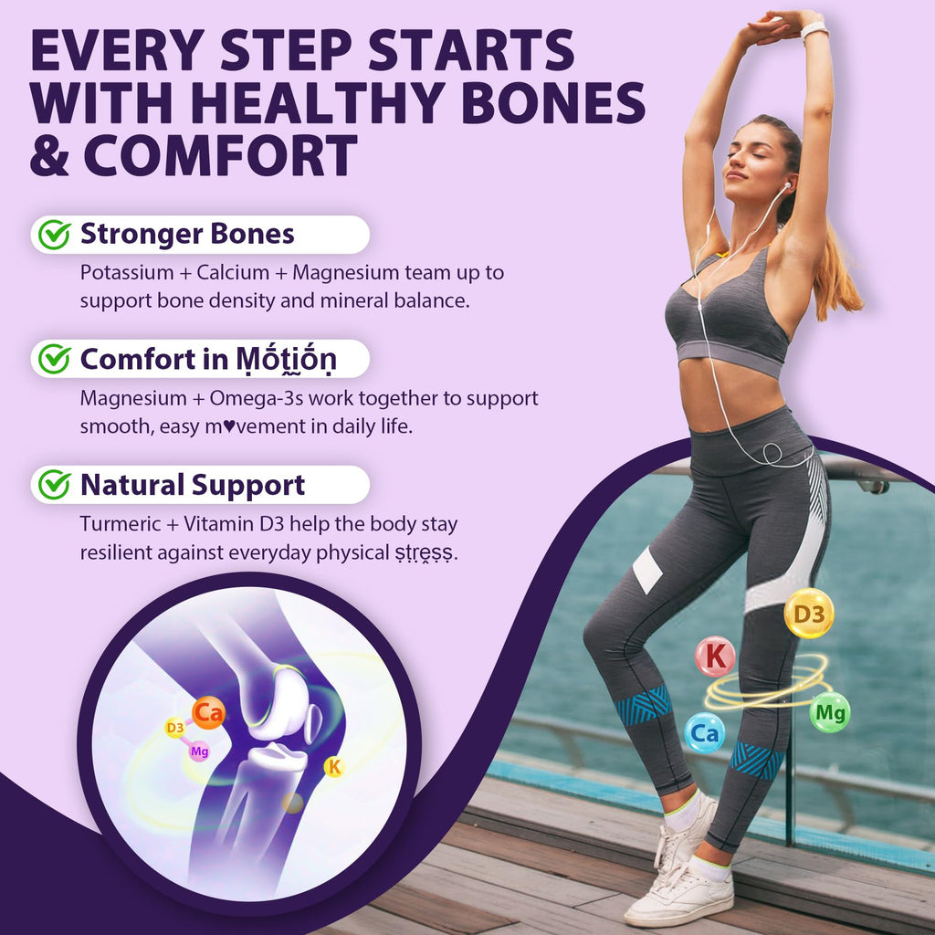 Potassium Citrate and Potassium Gluconate Supplement, 1200mg Two Forms of Potassium Gummies, w/Magnesium, Omega-3, Calcium, Vitamin D3 K2 B12 E B6, Folate for Mṵṣḉḷḙ, Nerves, Health Bones, 120Cts