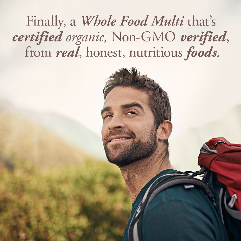 Garden of Life Once Daily Whole Food Multivitamin for Men, Organic Mens Vitamins & Minerals, Vitamin C, Zinc, Vegan, for Health & Well-Being, 60 Tablets | Organic Mens Vitamins & Minerals, Vitamin C, Zinc, Vegan, For Health & Well-Being, Whole Food